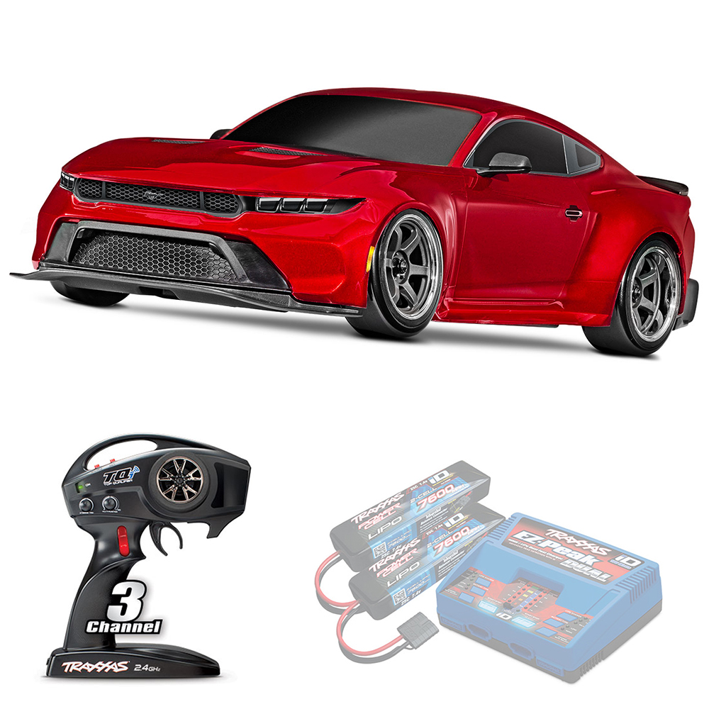 FORD MUSTANG Traxxas 4-Tec Drift TSM Wireless 1:10 2WD RTR ������� �� ����� (105237-4-RED)