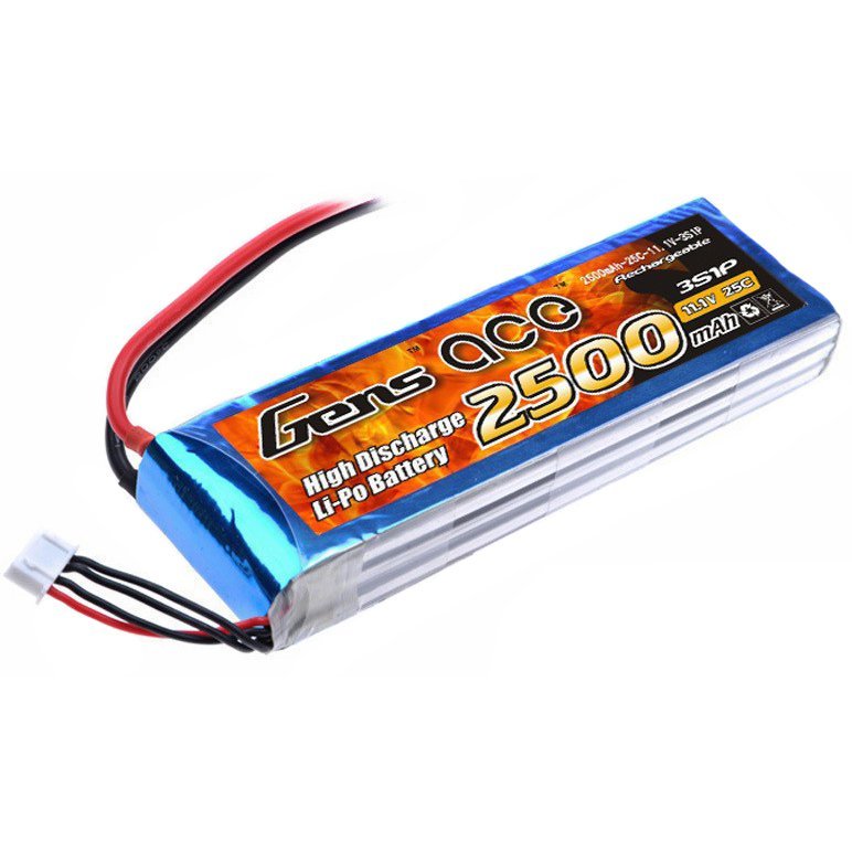 ����������� Gens Ace LiPO 11,1� 2500��� 3S 25C 136�43�20�� 237,2� T-Plug (B-25C-2500-3S1P)