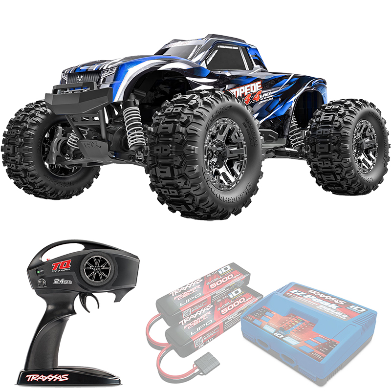 STAMPEDE 4X4 Traxxas VXL HD TSM 1:10 4WD RTR ������� �� ����� (90376-4-BLUE)