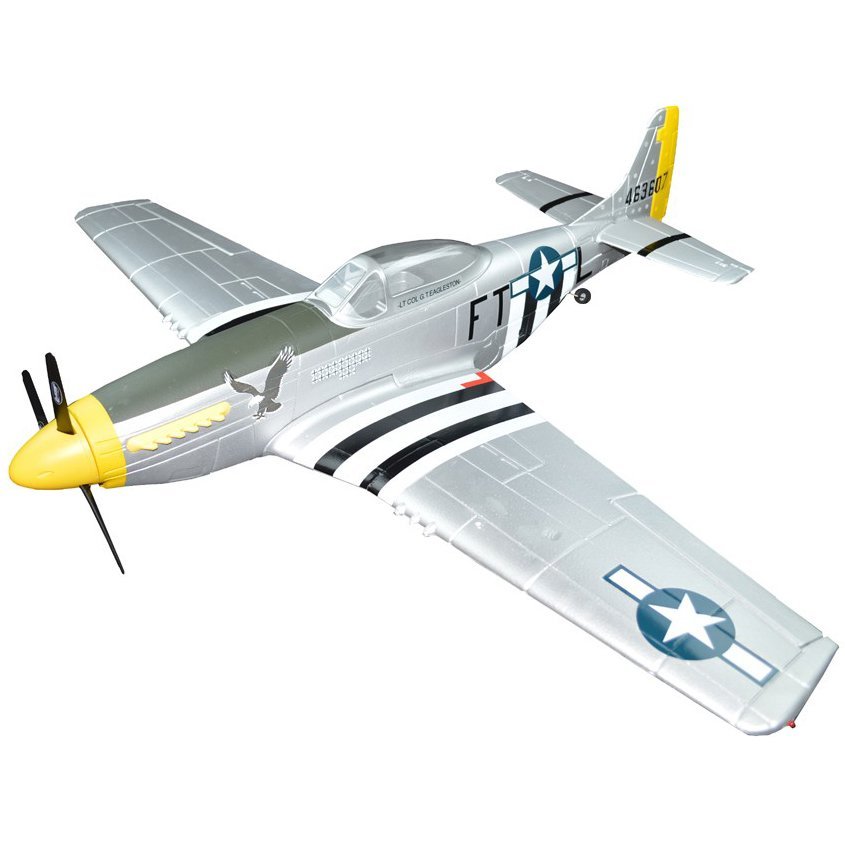 ˳��� Dynam P-51D Mustang Brushless RTF 1200 �� 2,4 ��� (DY8939 RTF)
