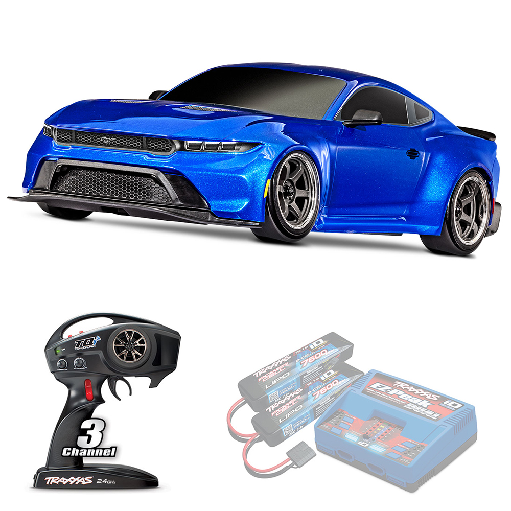 FORD MUSTANG Traxxas 4-Tec Drift TSM Wireless 1:10 2WD RTR ������� �� ����� (105237-4-BLUE)