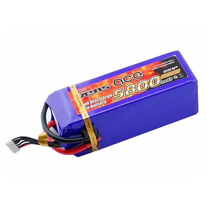 ����������� Gens Ace LiPO 22,2� 5800��� 6S 45C 145�50�56�� 856� T-Plug (B-45C-5800-6S1P)