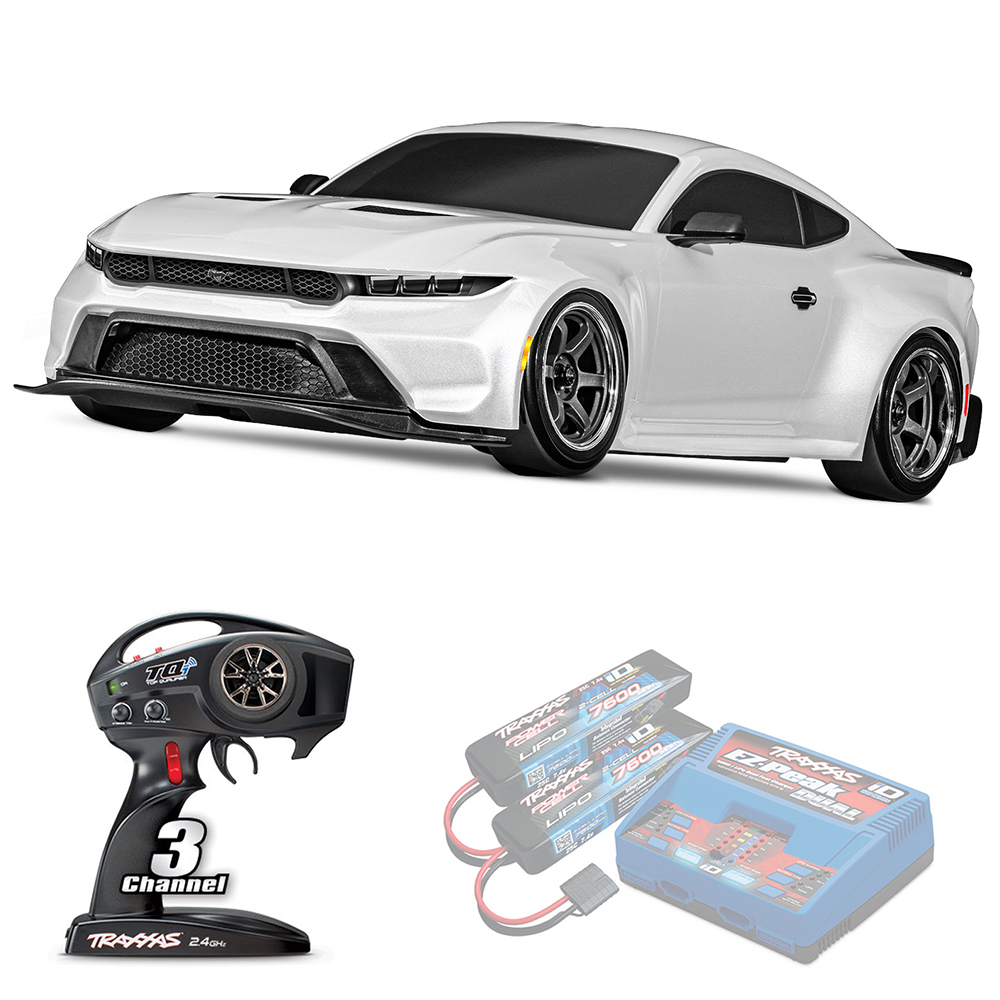 FORD MUSTANG Traxxas 4-Tec Drift TSM Wireless 1:10 2WD RTR ������� �� ����� (105237-4-WHT)