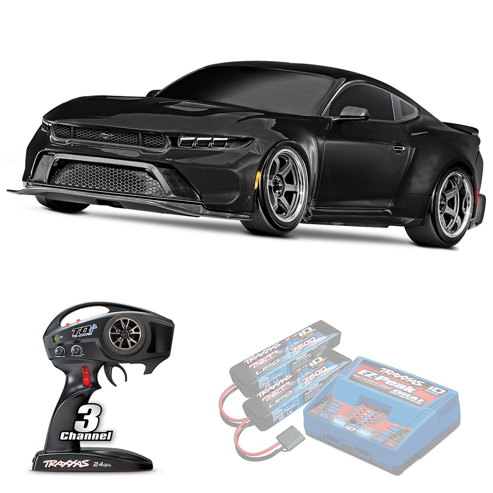 FORD MUSTANG Traxxas 4-Tec Drift TSM Wireless 1:10 2WD RTR ������� �� ����� (105237-4-BLK)