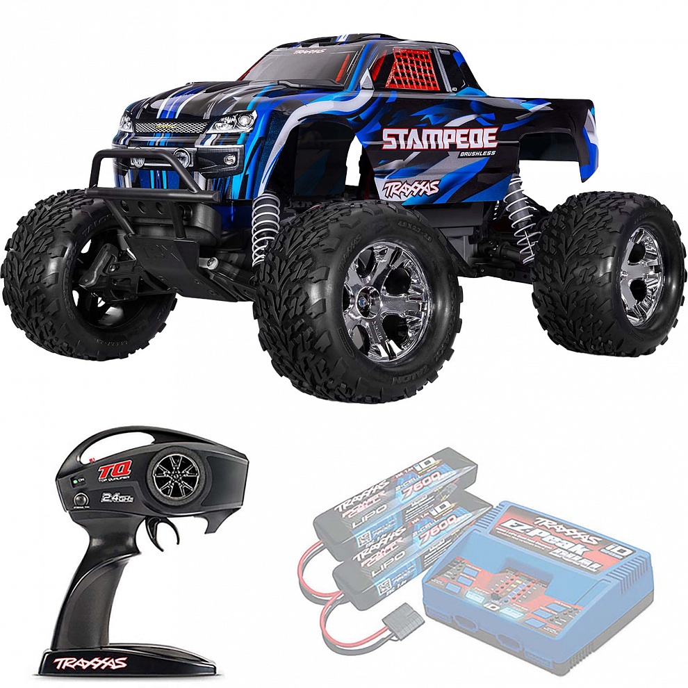 STAMPEDE Traxxas BL-2S HD 1:10 2WD RTR ������� �� ����� (36354-4-BLUE)