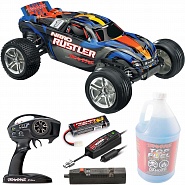 NITRO RUSTLER Traxxas TSM 1:10 2WD RTR ������� �� ����� (44096-3-BLUE)