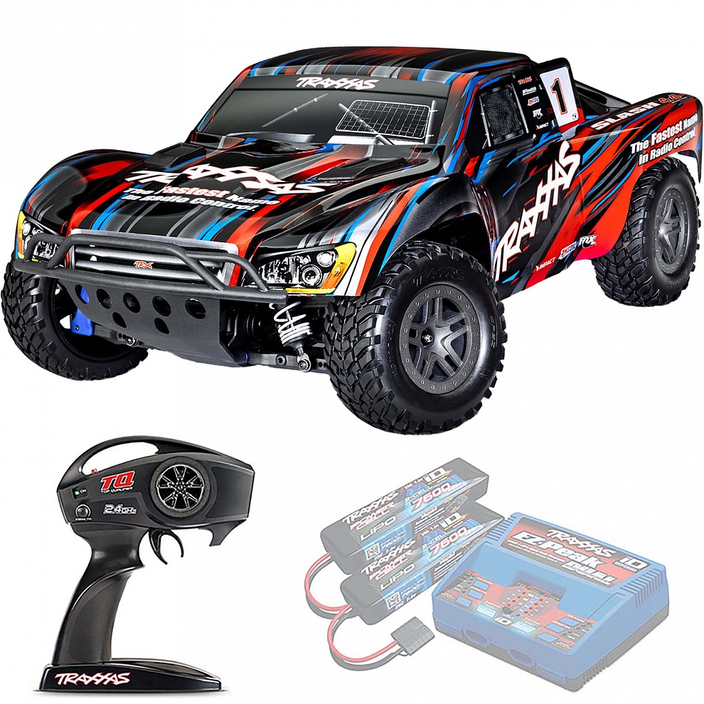 SLASH 4X4 Traxxas BL-2S 1:10 4WD RTR ������� �� ����� (68154-4-RED)