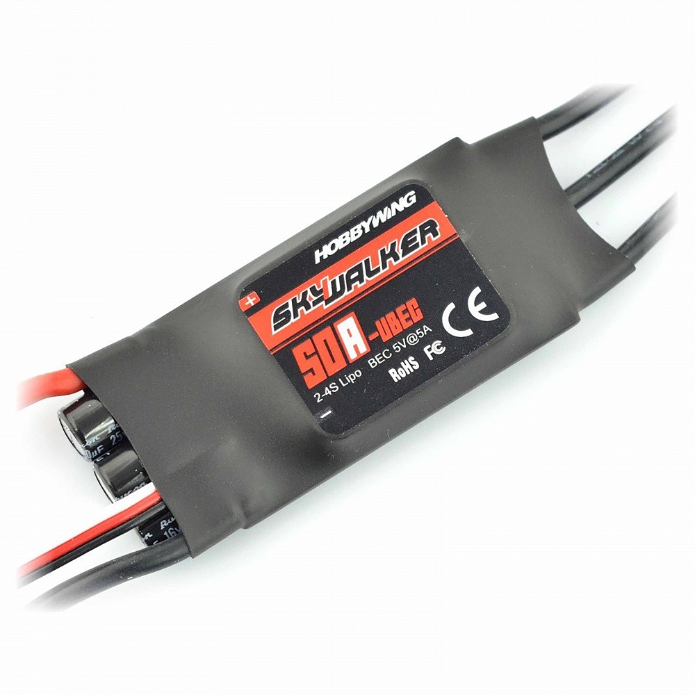 SKYWALKER 50A HOBBYWING ESC UBEC 2-4S 5A BEC ��������� (HW30216000)