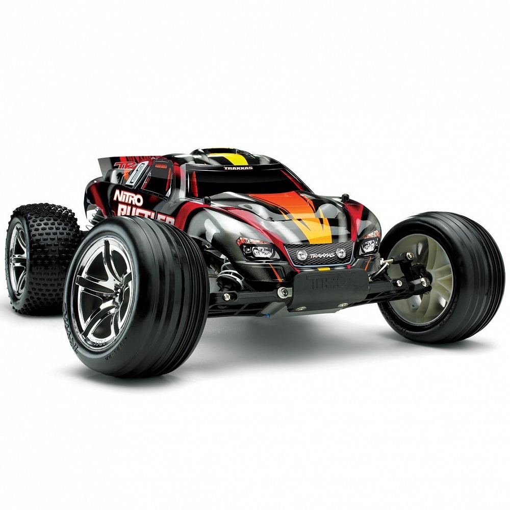 NITRO RUSTLER Traxxas TSM 1:10 2WD RTR ������� �� ����� (44096-3-SRED)