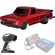DRAG SLASH CHEVROLET C10 Traxxas VXL HD TSM  1:10 2WD RTR ������� �� ����� (94376-74-RED)
