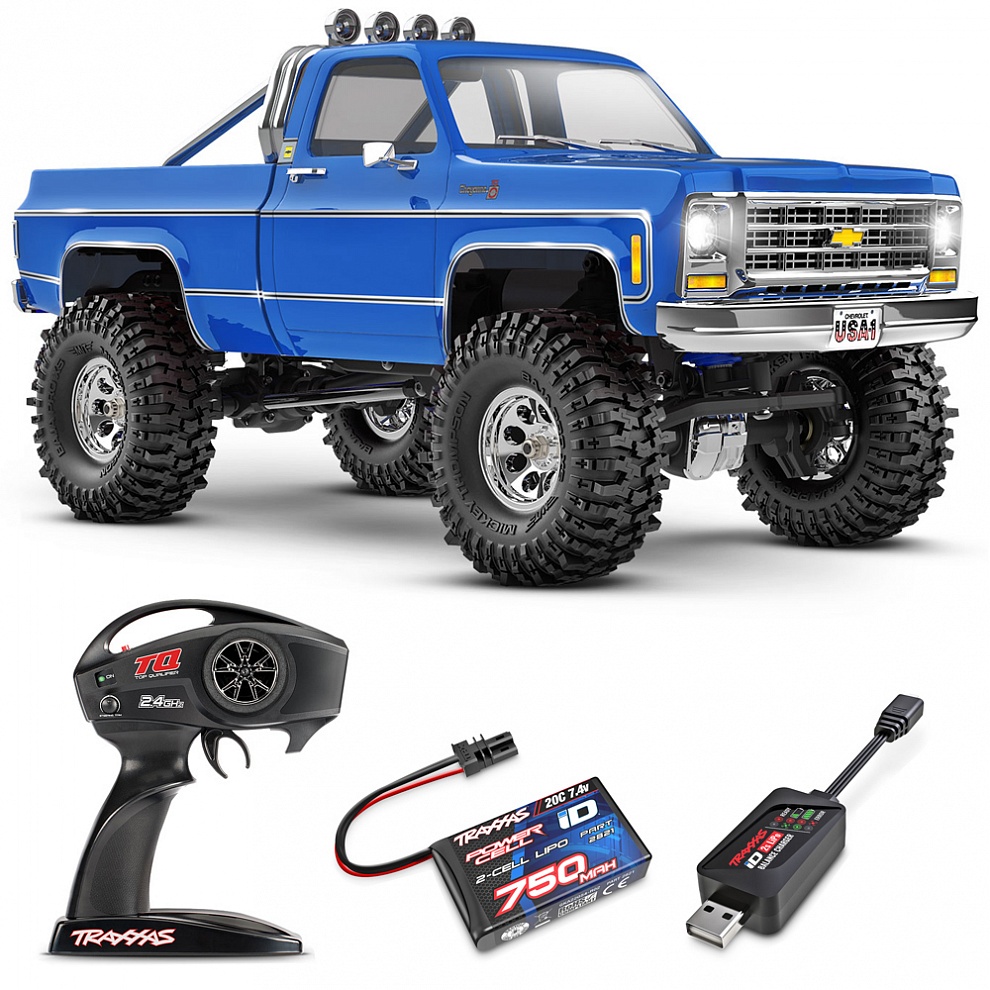 CHEVROLET K10 Traxxas 1979 TRX-4M High Trail Edition 1:18 4WD RTR ������� �� ����� (97064-1-BLUE)