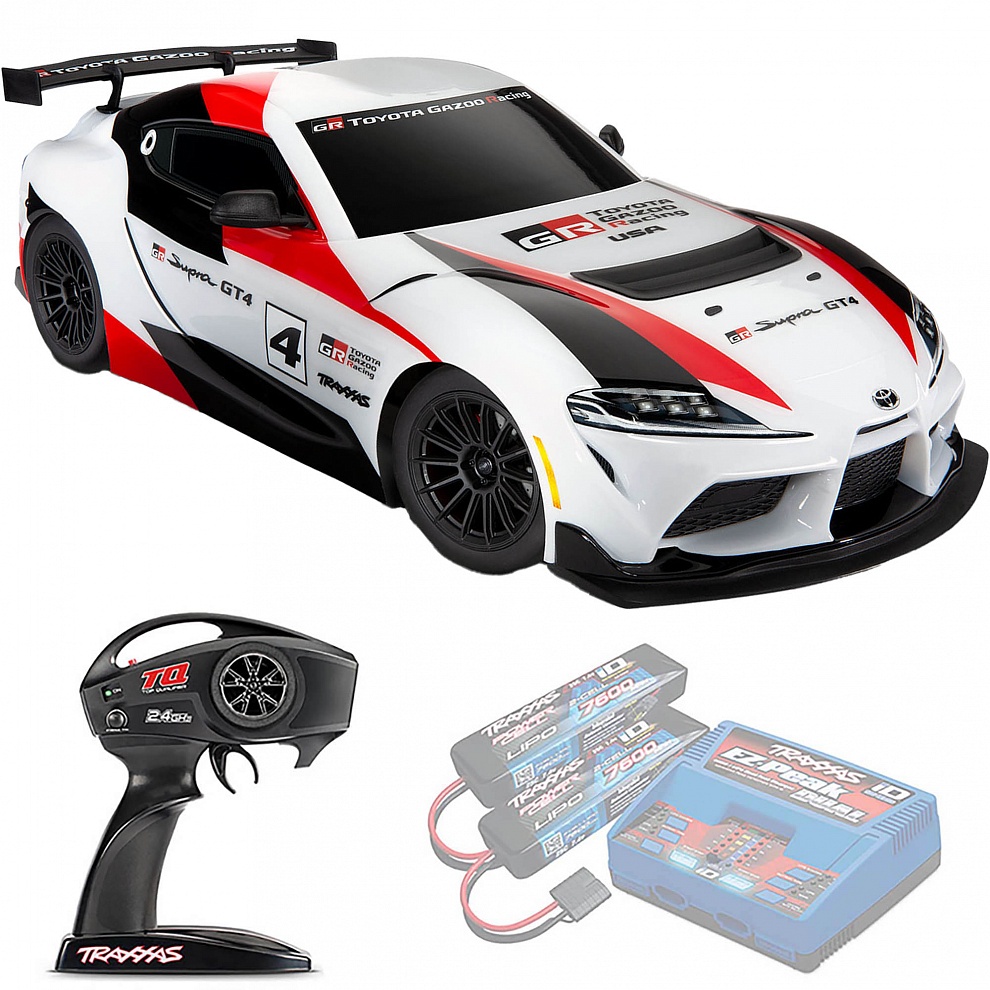 TOYOTA GR SUPRA GT4 Traxxas 4-Tec 3.0 BL-2s 1:10 4WD RTR ������� �� ����� (93164-4-WHT)