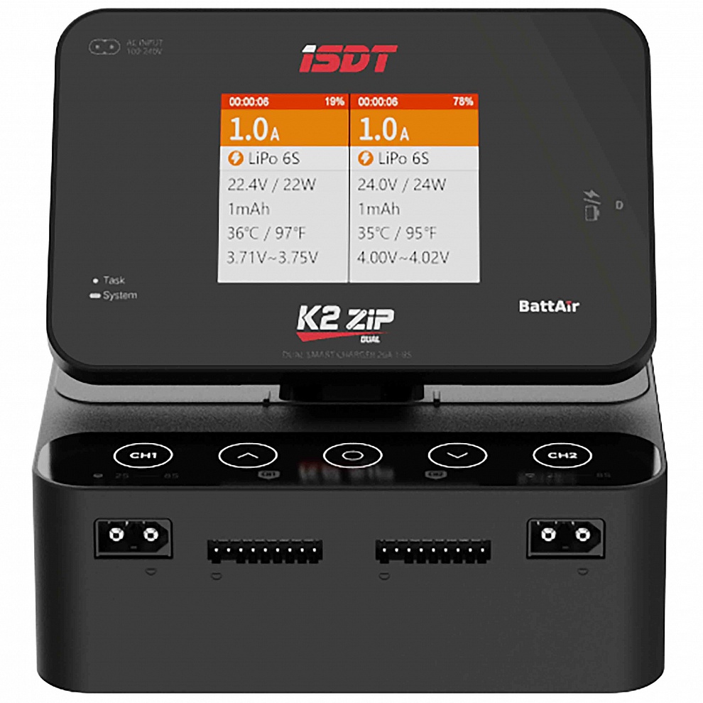 K2 ZIP ISDT AC100-240� DC10-34� 1,0-34� 0,2-20� 1-8S AC200�� DC500�� 2CH �������� ������� (ISDT K2 ZIP)