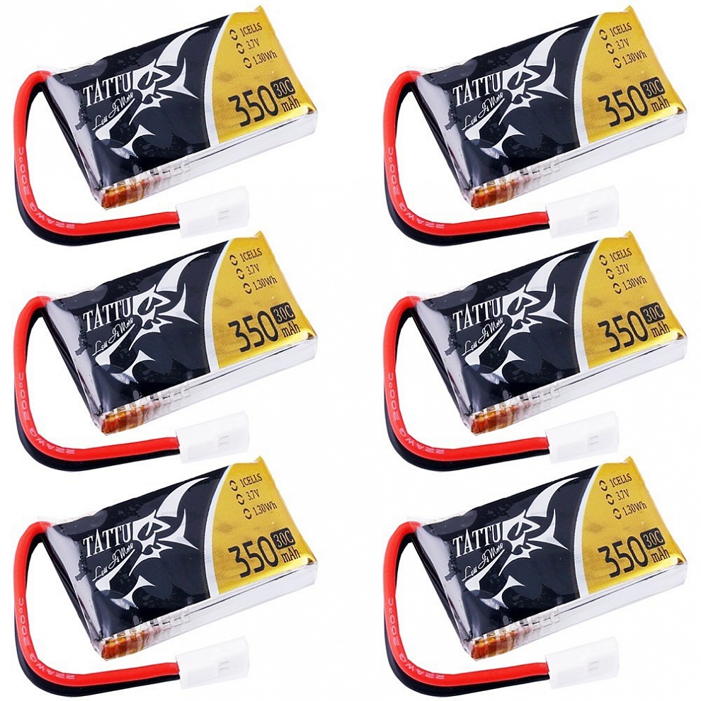 ����������� Tattu LiPO 3,7� 350��� 1S 30C 33�20�8�� 9,3� Molex (TA-30C-350-1S1P-Molex-6)