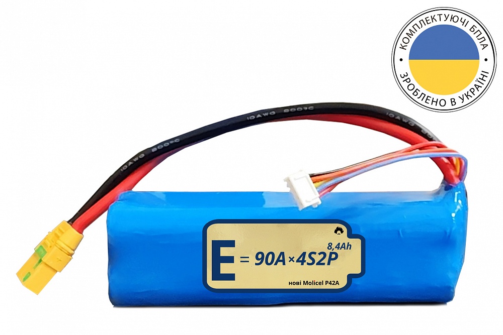 ���������� 4S2P Energy Life 8400 ��� Moli�el 21700-P42A Li-Ion 10AWG XT90S-F (001)