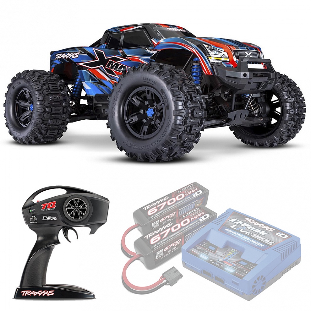 X-MAXX Traxxas Belted 8S VXL TSM 1:5 4WD RTR ������� �� ����� (77096-4-BLUE)