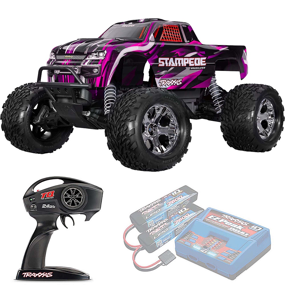 STAMPEDE Traxxas BL-2S HD 1:10 2WD RTR ������� �� ����� (36354-4-PINK)