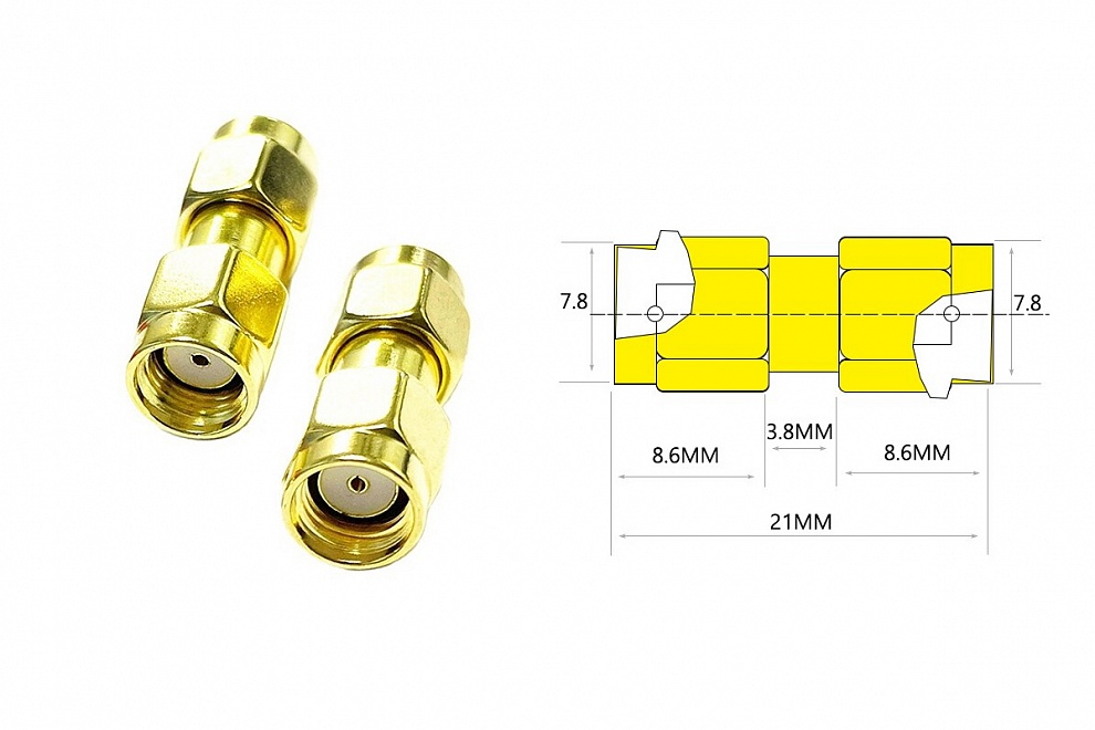 50 �� - ����������� ��� FPV �� �������������� (RP-SMA M - RP-SMA M ������)
