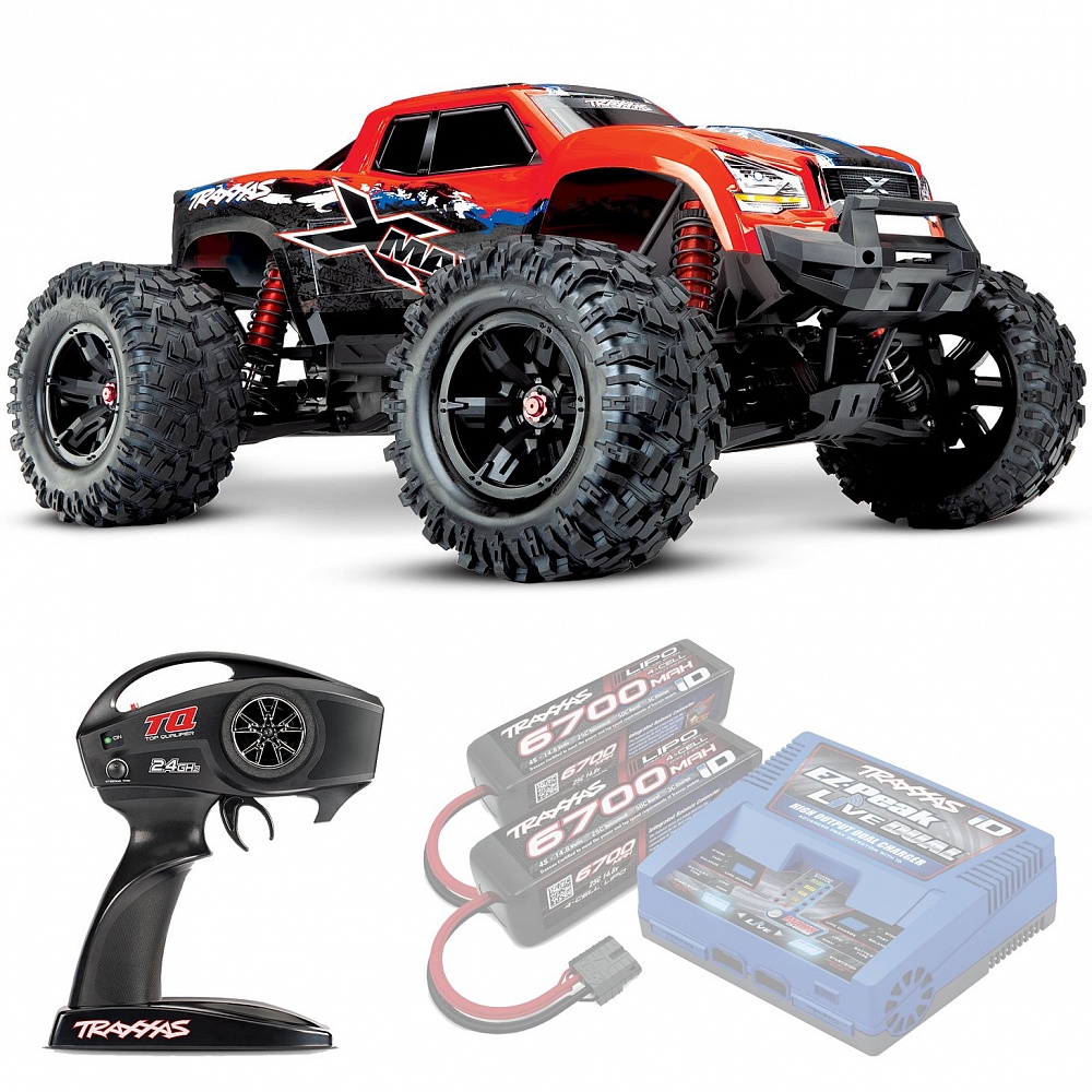 X-MAXX Traxxas Belted 8S VXL TSM 1:5 4WD RTR ������� �� ����� (77086-4-REDX)