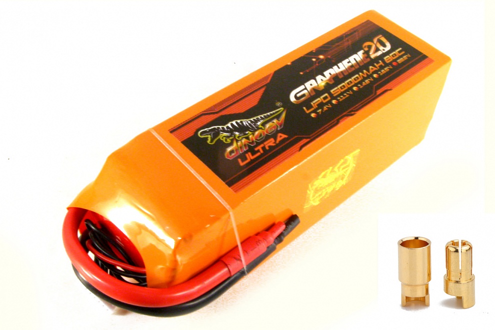 ����������� ��� ���������������� ������ Dinogy G2.0 Li-Pol 5000 ��� 22.2 � 6S Bullet 6mm 80C