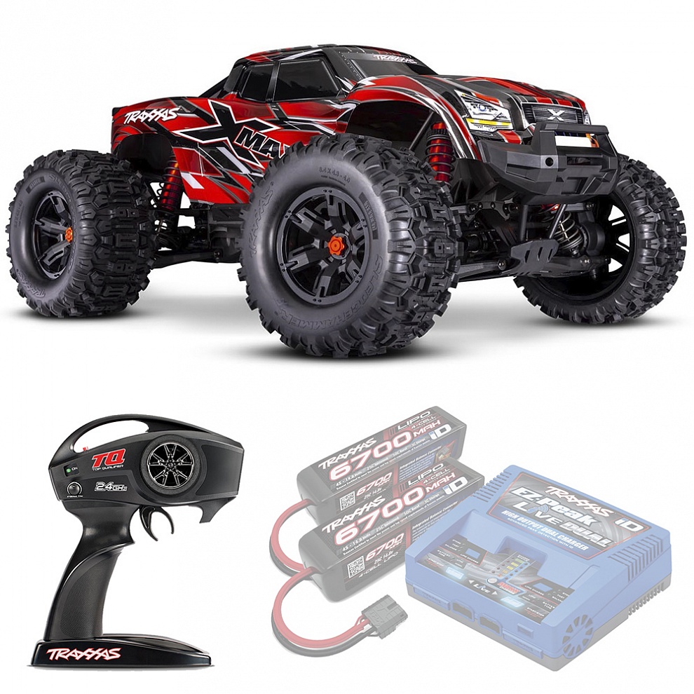 X-MAXX Traxxas Belted 8S VXL TSM 1:5 4WD RTR ������� �� ����� (77096-4-RED)