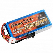 ����������� Gens Ace LiPO 7,4� 5000��� 2S 1� 96�44�20�� 180� Futaba (B-RX/TX-5000-2S1P)