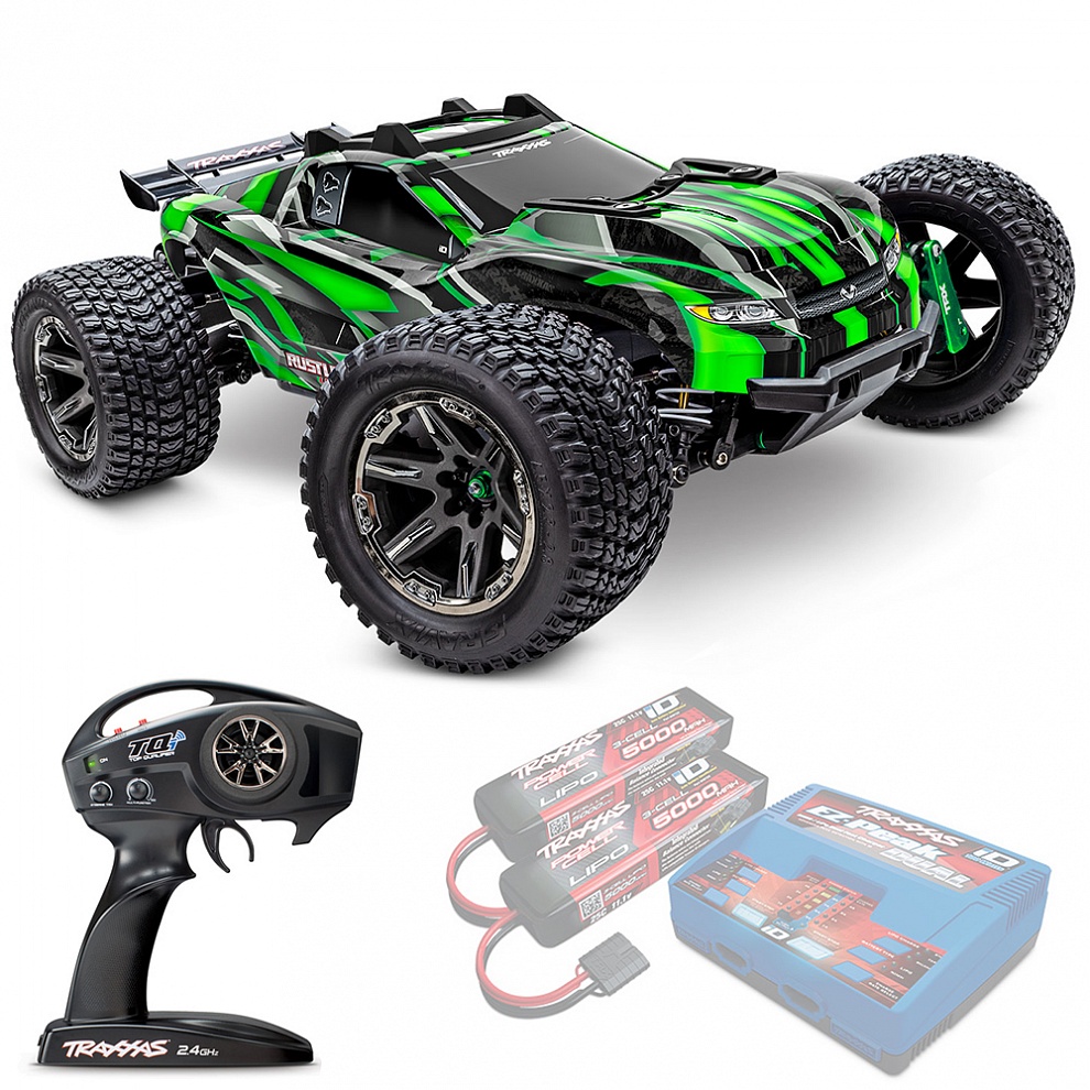 RUSTLER 4X4 Ultimate Traxxas VXL TSM Wireless 1:10 4WD RTR ������� �� ����� (67097-4-GRN)