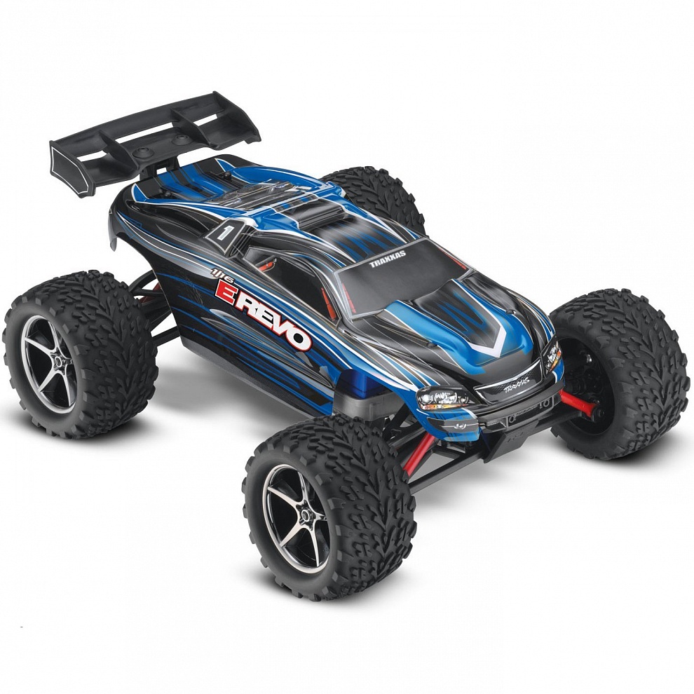 ���������� Traxxas E-Revo Monster 1:16 RTR 328 �� 4WD 2,4 ��� (71054-1 Blue)