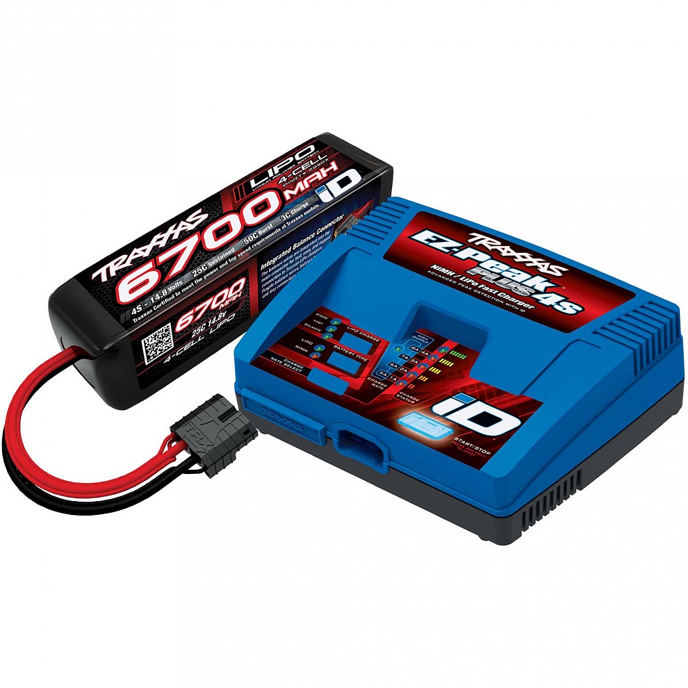 2998 Traxxas EZ-Peak Plus iD 4S 2981 + LiPO 14,8� 6700��� 4S 25C 2890X �������� ������� � ������������