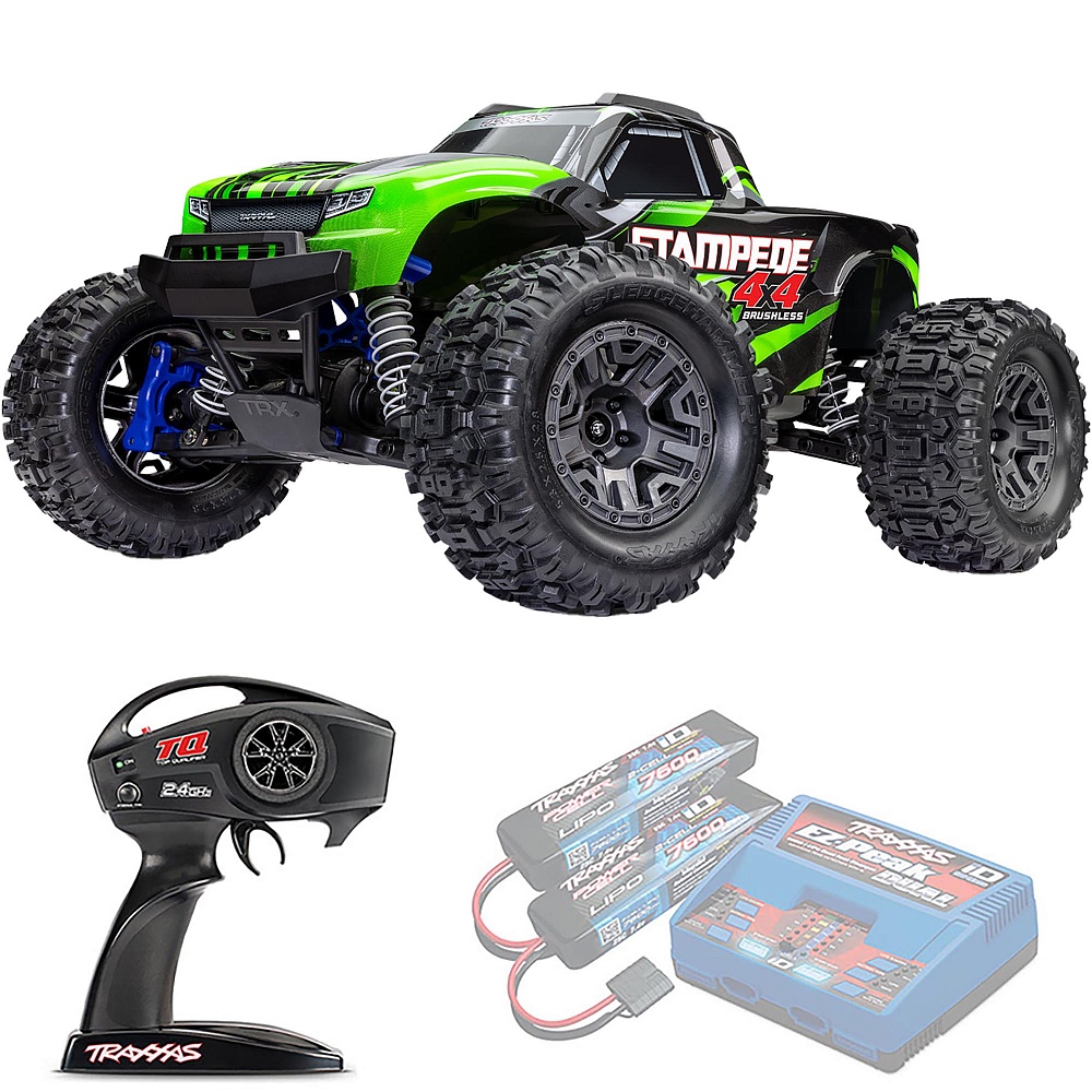 STAMPEDE 4X4 Traxxas BL-2S 1:10 4WD RTR ������� �� ����� (67154-4-GRN)