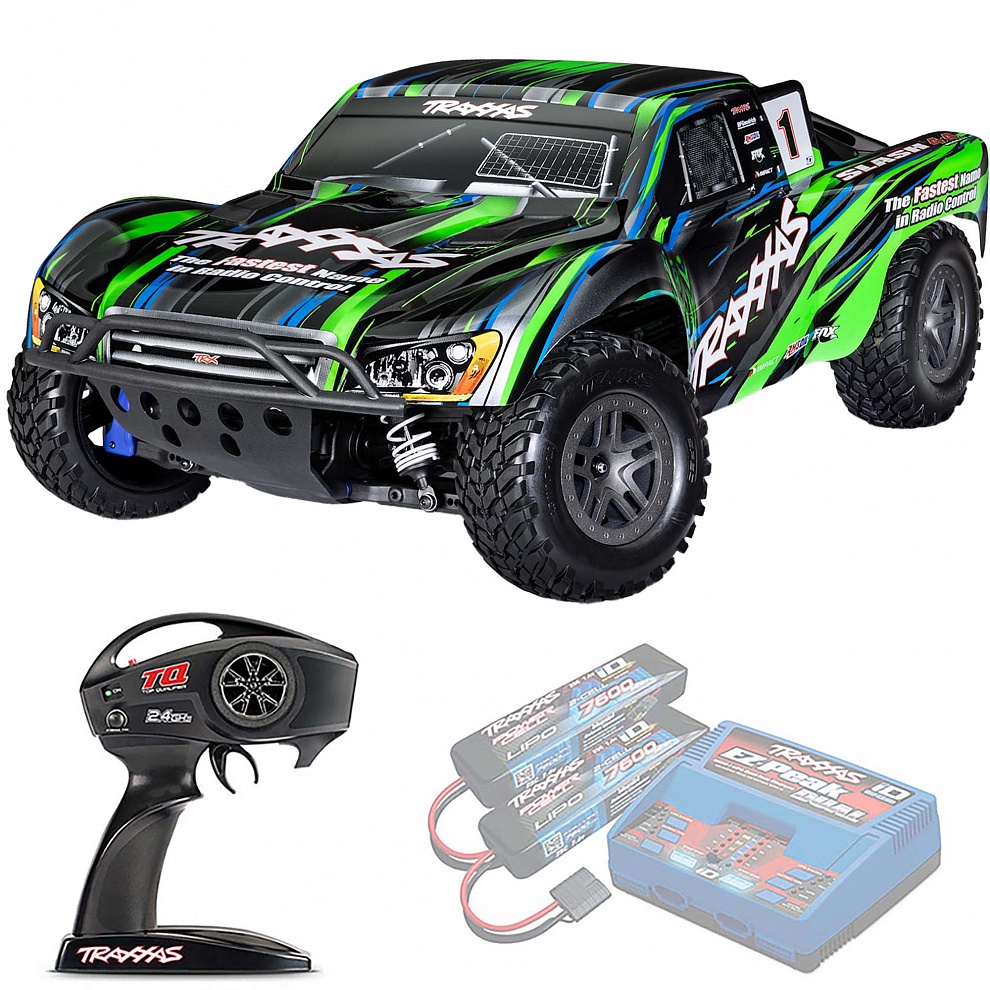 SLASH 4X4 Traxxas BL-2S 1:10 4WD RTR ������� �� ����� (68154-4-GRN)