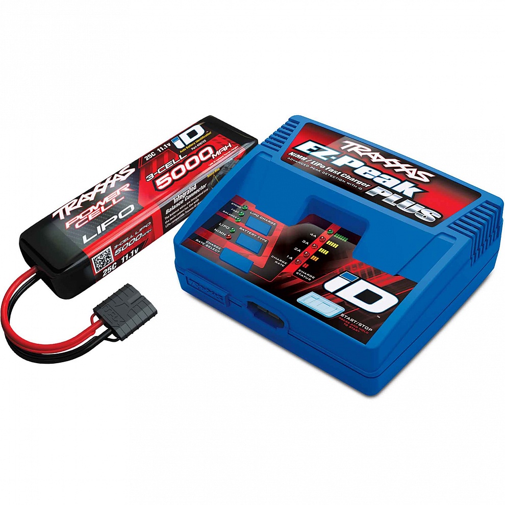 2970-3S Traxxas EZ-Peak Plus iD 2970 + LiPO 11,1� 5000��� 3S 25C 2872X �������� ������� � ������������