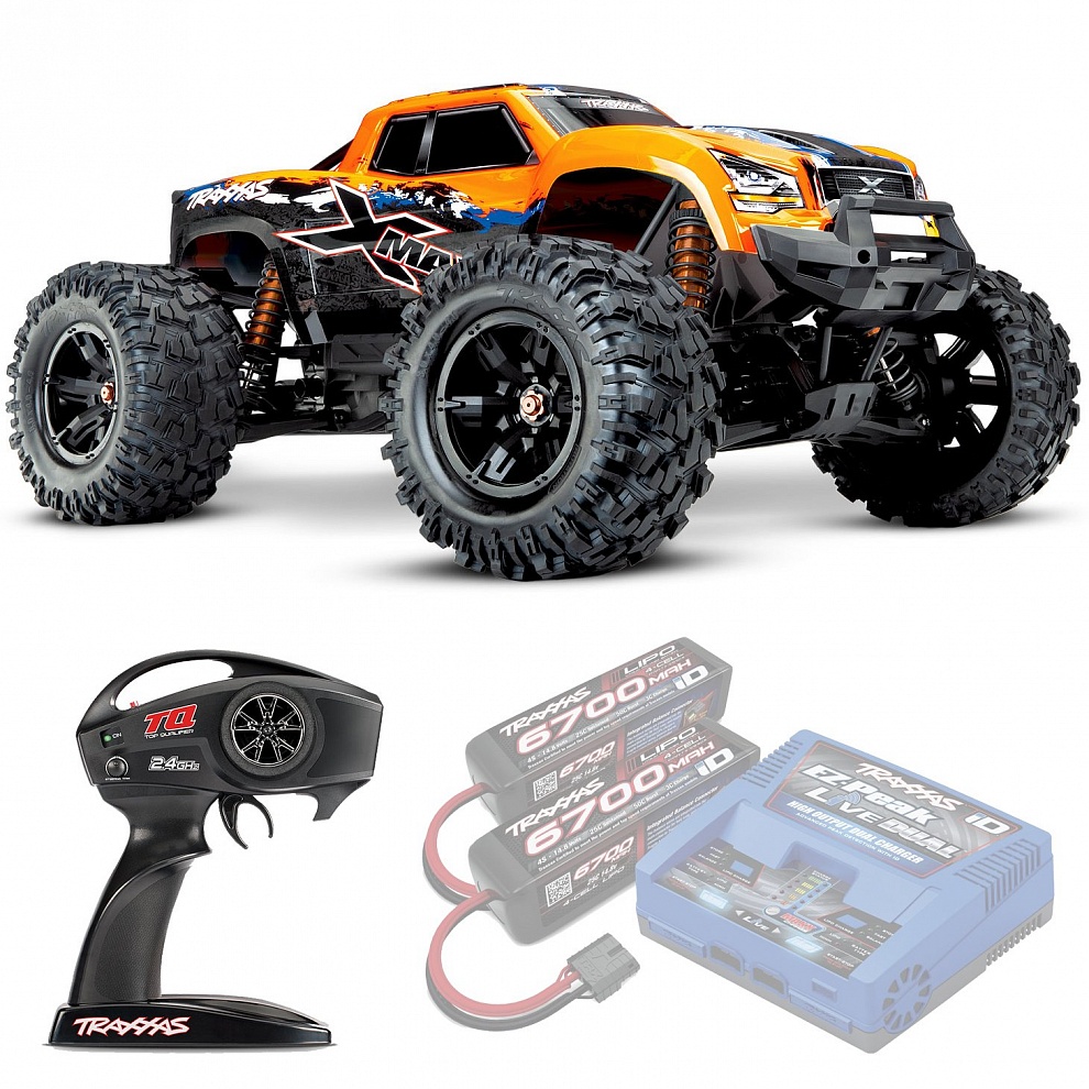 X-MAXX Traxxas Belted 8S VXL TSM 1:5 4WD RTR ������� �� ����� (77086-4-ORNGX)