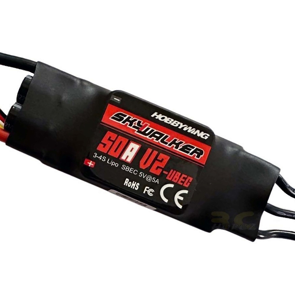 SKYWALKER 50A V2 HOBBYWING ESC UBEC 3-4S 5A BEC ��������� (HW80060442)