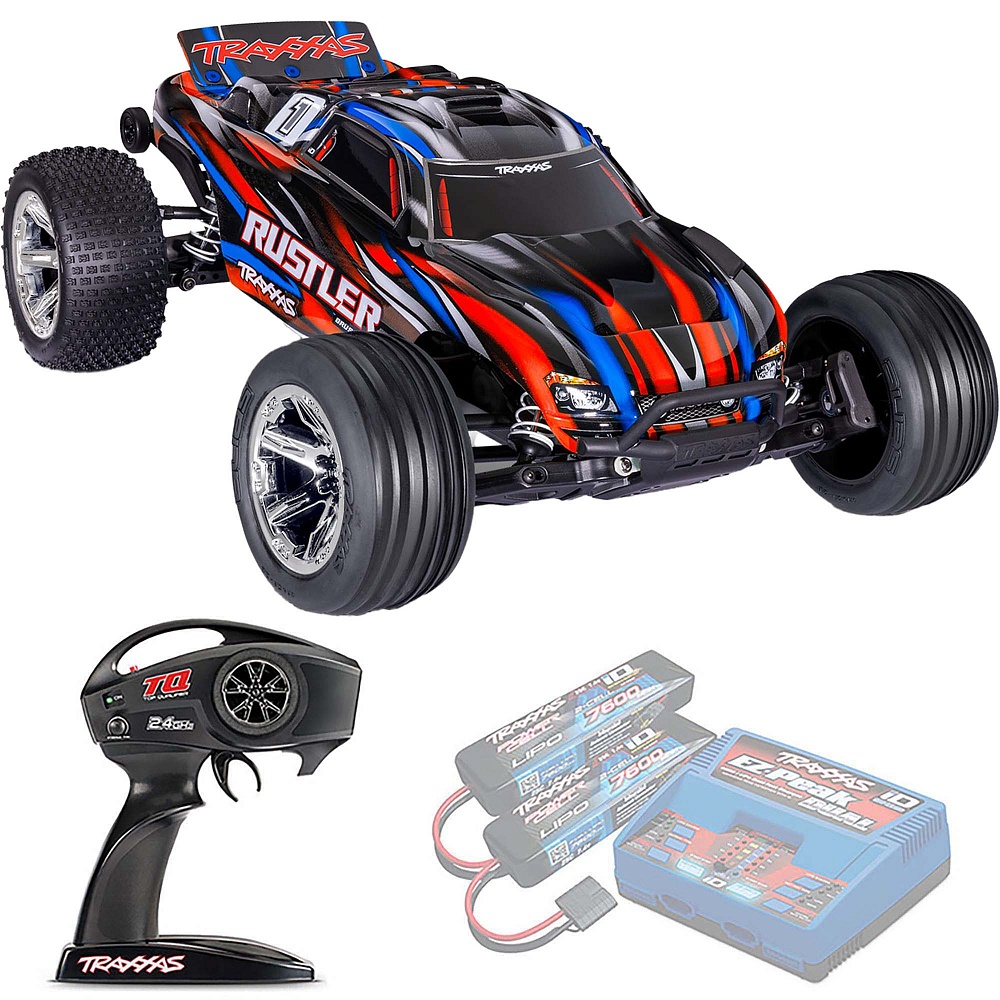 RUSTLER Traxxas BL-2S HD 1:10 2WD RTR ������� �� ����� (37354-4-RED)