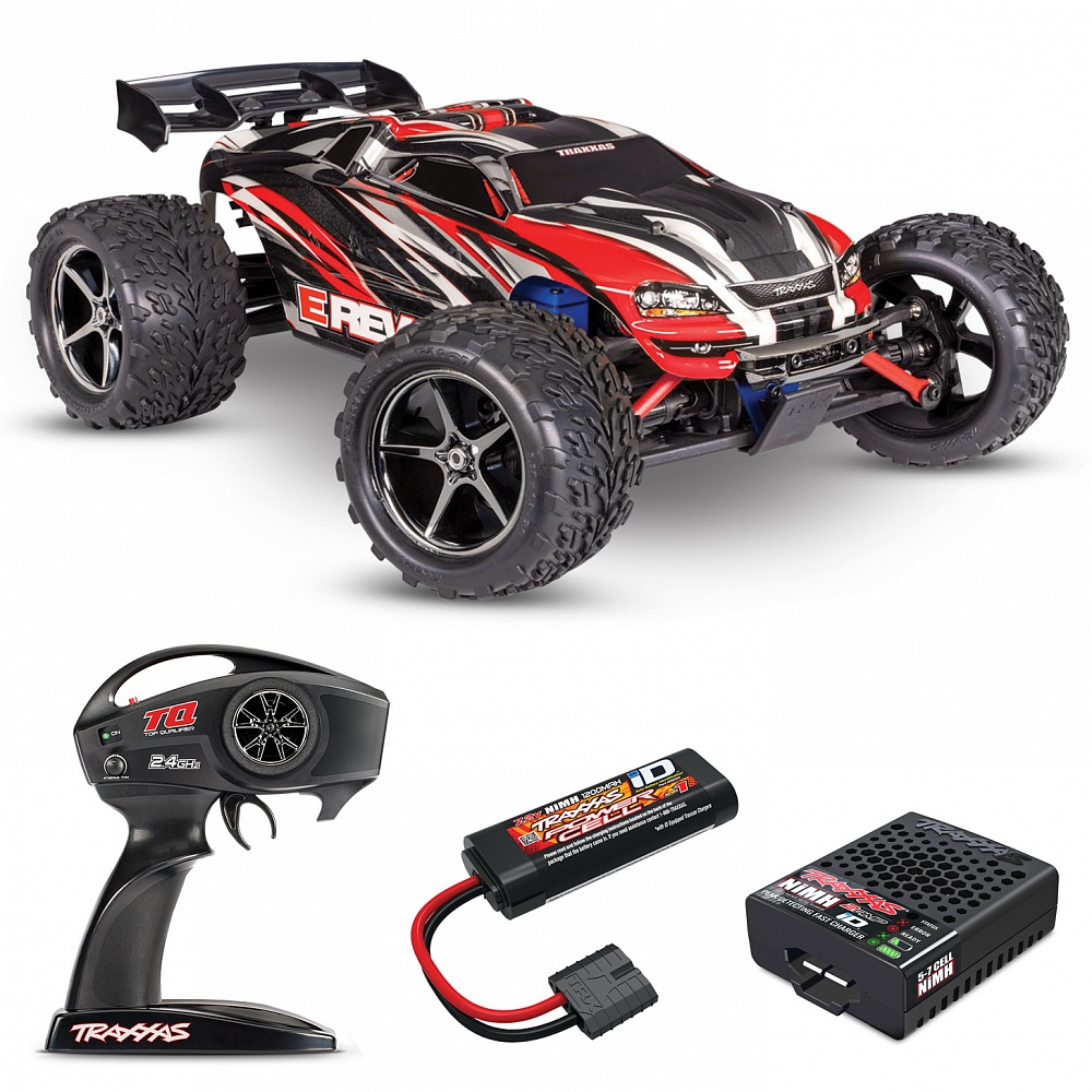 E-REVO Traxxas 1:16 4WD RTR ������� �� ����� (71054-8-RED)