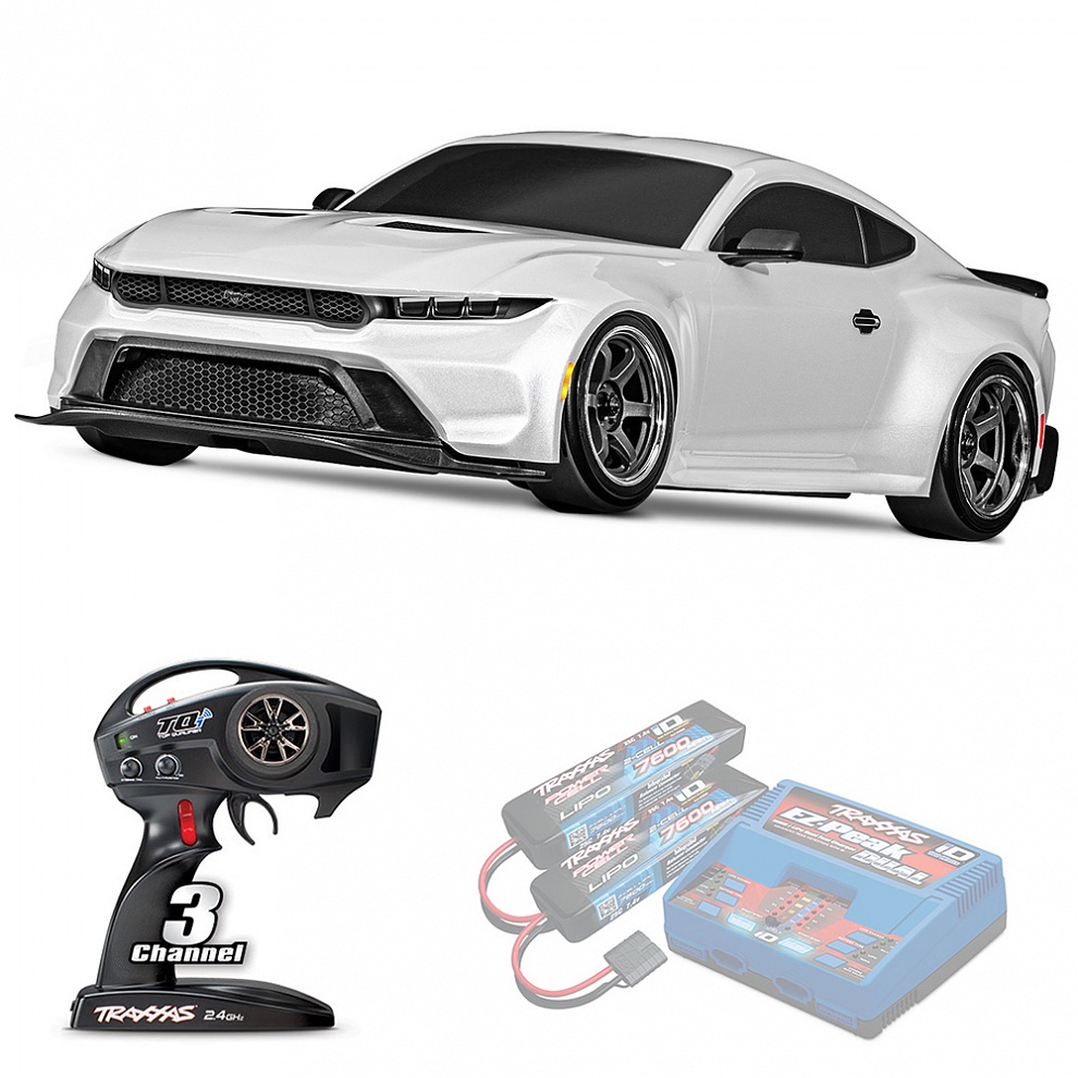FORD MUSTANG Traxxas 4-Tec Drift TSM Wireless 1:10 2WD RTR ������� �� ����� (105237-4-WHT)