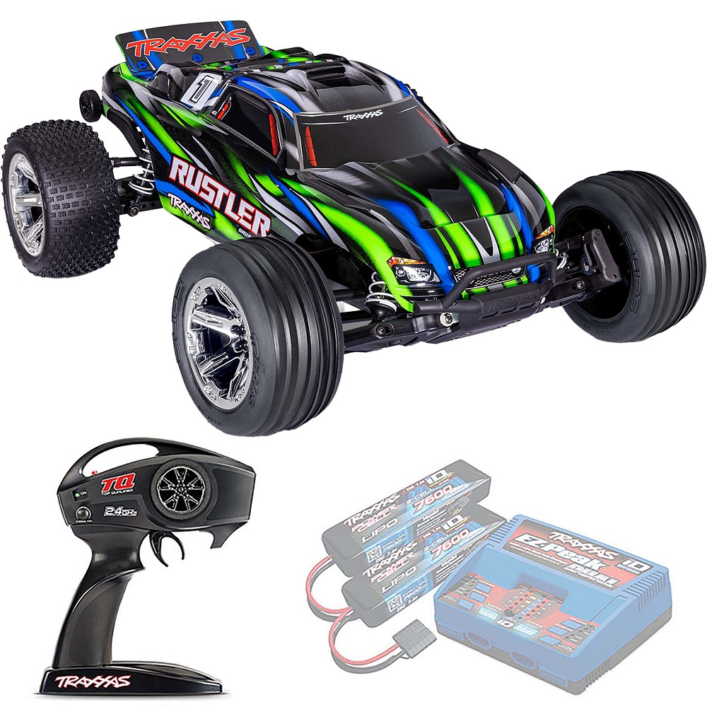 RUSTLER Traxxas BL-2S HD 1:10 2WD RTR ������� �� ����� (37354-4-GRN)