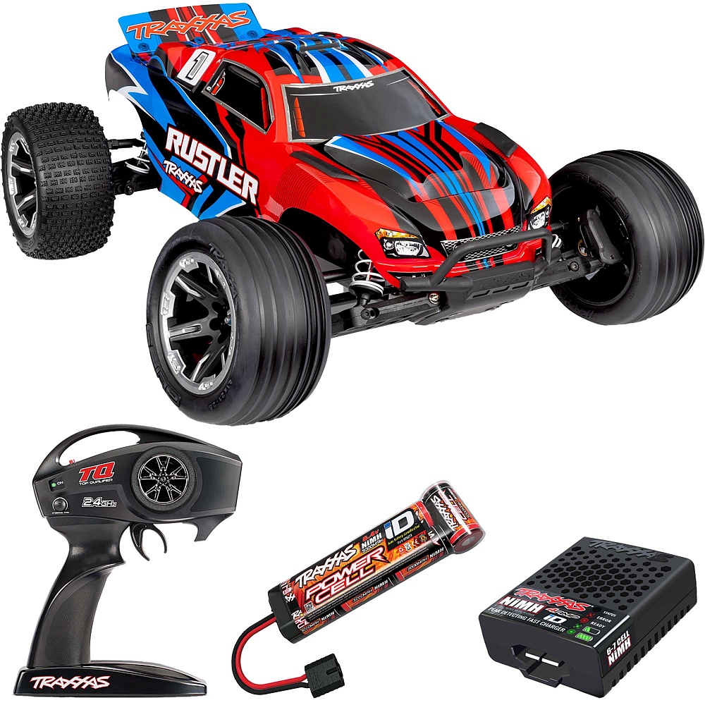 RUSTLER Traxxas HD 1:10 2WD RTR ������� �� ����� (37254-8-RED)
