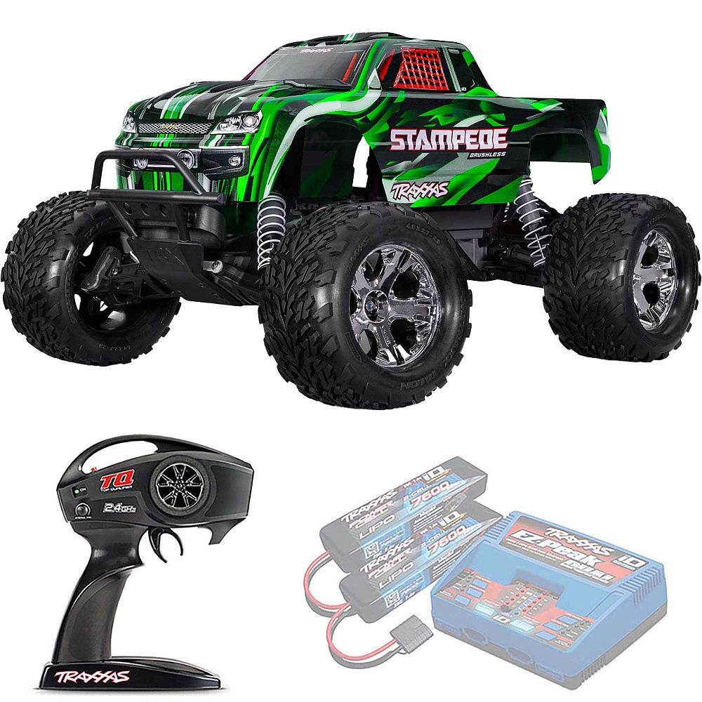 STAMPEDE Traxxas BL-2S HD 1:10 2WD RTR ������� �� ����� (36354-4-GRN)