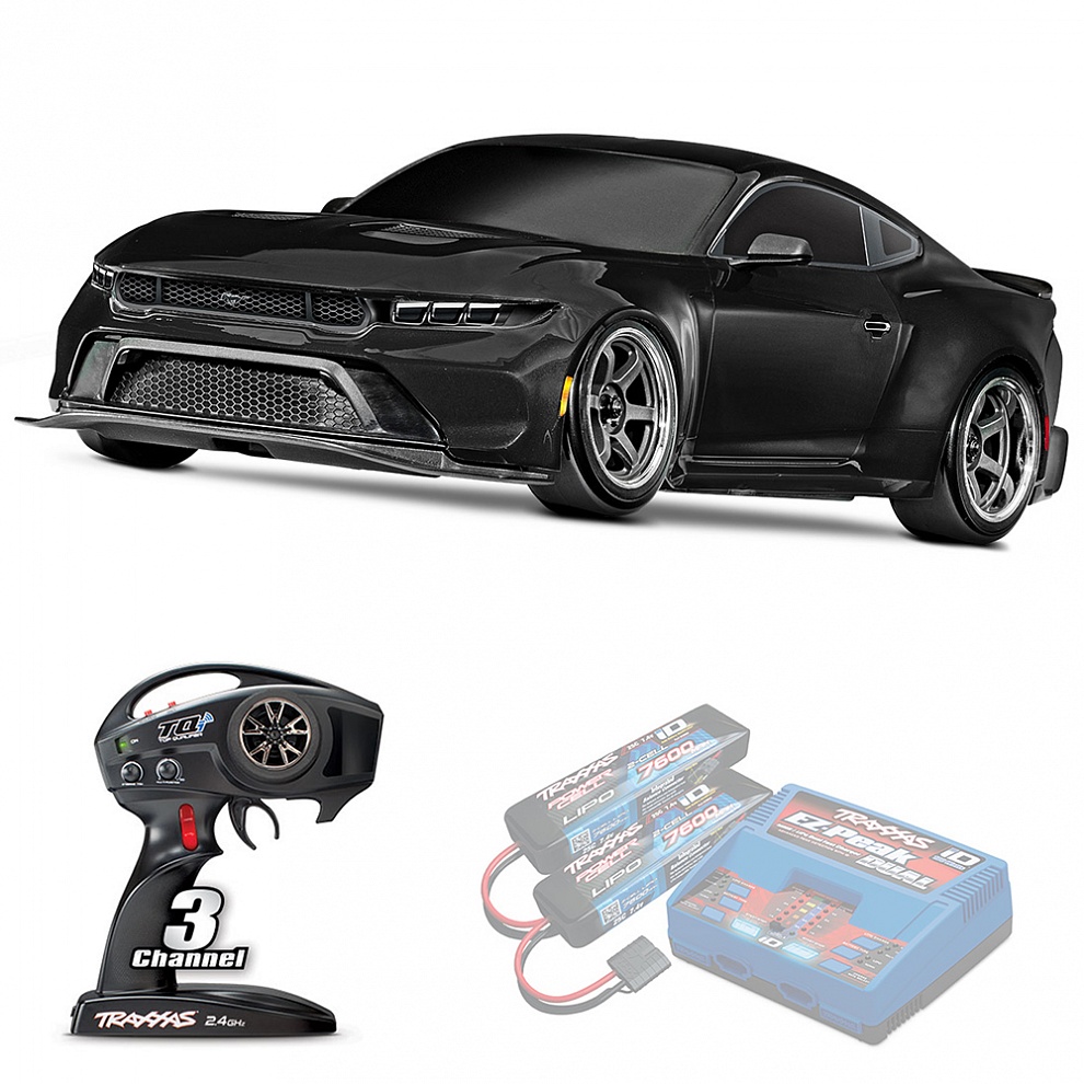 FORD MUSTANG Traxxas 4-Tec Drift TSM Wireless 1:10 2WD RTR ������� �� ����� (105237-4-BLK)